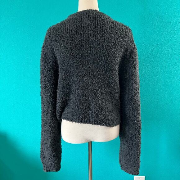 NWT Aerie Marshmallow Top Black Cropped Loungewear Comfy Womens Size XL - Picture 3 of 5